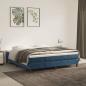 Preview: ARDEBO.de - Boxspringbett mit Matratze Dunkelblau 180x200 cm Samt