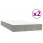 Preview: Boxspringbett mit Matratze Hellgrau 200x200 cm Samt