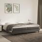 Preview: ARDEBO.de - Boxspringbett mit Matratze Dunkelgrau 200x200 cm Samt