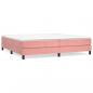 Preview: Boxspringbett mit Matratze Rosa 200x200 cm Samt