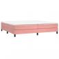 Preview: Boxspringbett mit Matratze Rosa 200x200 cm Samt