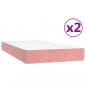 Preview: Boxspringbett mit Matratze Rosa 200x200 cm Samt