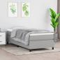 Preview: ARDEBO.de - Boxspringbett mit Matratze Hellgrau 80x200 cm Stoff