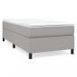 Preview: Boxspringbett mit Matratze Hellgrau 80x200 cm Stoff