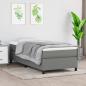 Preview: ARDEBO.de - Boxspringbett mit Matratze Dunkelgrau 80x200 cm Stoff