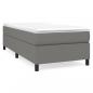 Preview: Boxspringbett mit Matratze Dunkelgrau 80x200 cm Stoff