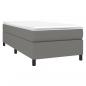 Preview: Boxspringbett mit Matratze Dunkelgrau 80x200 cm Stoff