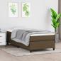 Preview: ARDEBO.de - Boxspringbett mit Matratze Dunkelbraun 80x200 cm Stoff