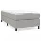 Preview: Boxspringbett mit Matratze Hellgrau 90x190 cm Stoff