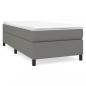 Preview: Boxspringbett mit Matratze Dunkelgrau 90x190 cm Stoff