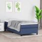 Preview: ARDEBO.de - Boxspringbett mit Matratze Blau 90x190 cm Stoff