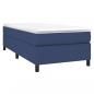 Preview: Boxspringbett mit Matratze Blau 90x190 cm Stoff