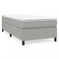 Preview: Boxspringbett mit Matratze Hellgrau 90x200 cm Stoff