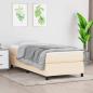 Preview: ARDEBO.de - Boxspringbett mit Matratze Creme 90x200 cm Stoff