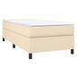 Preview: Boxspringbett mit Matratze Creme 90x200 cm Stoff