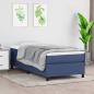 Preview: ARDEBO.de - Boxspringbett mit Matratze Blau 90x200 cm Stoff