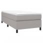 Preview: Boxspringbett mit Matratze Hellgrau 100x200 cm Stoff