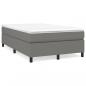 Preview: Boxspringbett mit Matratze Dunkelgrau 120x200 cm Stoff