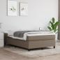 Preview: ARDEBO.de - Boxspringbett mit Matratze Taupe 120x200 cm Stoff