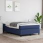 Preview: ARDEBO.de - Boxspringbett mit Matratze Blau 120x200 cm Stoff