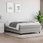 Preview: ARDEBO.de - Boxspringbett mit Matratze Hellgrau 140x190 cm Stoff