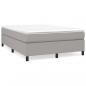 Preview: Boxspringbett mit Matratze Hellgrau 140x190 cm Stoff