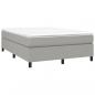 Preview: Boxspringbett mit Matratze Hellgrau 140x190 cm Stoff