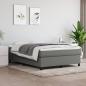 Preview: ARDEBO.de - Boxspringbett mit Matratze Dunkelgrau 140x190 cm Stoff