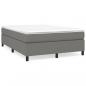 Preview: Boxspringbett mit Matratze Dunkelgrau 140x190 cm Stoff