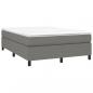 Preview: Boxspringbett mit Matratze Dunkelgrau 140x190 cm Stoff