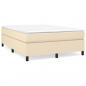 Preview: Boxspringbett mit Matratze Creme 140x190 cm Stoff