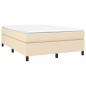 Preview: Boxspringbett mit Matratze Creme 140x190 cm Stoff