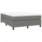 Preview: Boxspringbett mit Matratze Dunkelgrau 140x200 cm Stoff