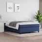 Preview: ARDEBO.de - Boxspringbett mit Matratze Blau 140x200 cm Stoff