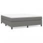 Preview: Boxspringbett mit Matratze Dunkelgrau 160x200 cm Stoff