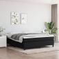 Preview: ARDEBO.de - Boxspringbett mit Matratze Schwarz 160x200 cm Stoff