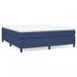 Preview: Boxspringbett mit Matratze Blau 160x200 cm Stoff