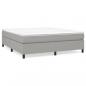 Preview: Boxspringbett mit Matratze Hellgrau 180x200 cm Stoff