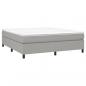 Preview: Boxspringbett mit Matratze Hellgrau 180x200 cm Stoff