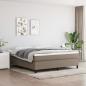 Preview: ARDEBO.de - Boxspringbett mit Matratze Taupe 180x200 cm Stoff