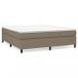 Preview: Boxspringbett mit Matratze Taupe 180x200 cm Stoff