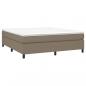 Preview: Boxspringbett mit Matratze Taupe 180x200 cm Stoff