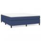 Preview: Boxspringbett mit Matratze Blau 180x200 cm Stoff