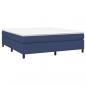 Preview: Boxspringbett mit Matratze Blau 180x200 cm Stoff