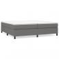 Preview: Boxspringbett mit Matratze Dunkelgrau 200x200 cm Stoff