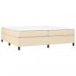 Preview: Boxspringbett mit Matratze Creme 200x200 cm Stoff