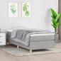 Preview: ARDEBO.de - Boxspringbett mit Matratze Hellgrau 80x200 cm Stoff