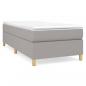 Preview: Boxspringbett mit Matratze Hellgrau 80x200 cm Stoff