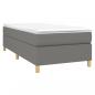 Preview: Boxspringbett mit Matratze Dunkelgrau 80x200 cm Stoff