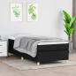 Preview: ARDEBO.de - Boxspringbett mit Matratze Schwarz 80x200 cm Stoff